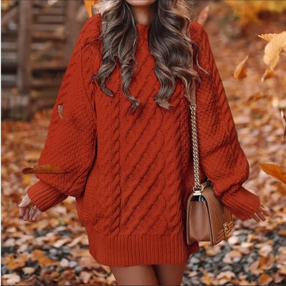 open lace back dress Long Sleeve Backless Sweater Dress main image 1
